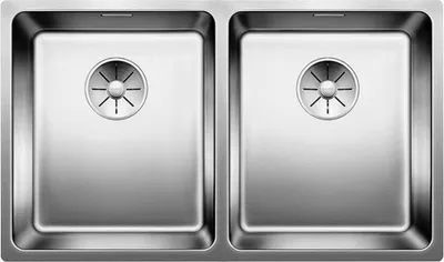 Zdjęcie produktu dla BLANCO ANDANO 340/340-U, Zlew wpuszczany, Stal nierdzewna, Stal nierdzewna, 80 cm, Niemcy