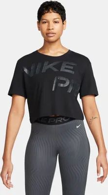 Produktbild von NIKE W NK Pro GRX SS BLACK/WHITE BLACK/WHITE L