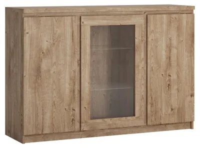 Produktbild von Sideboard in Eiche Nb. mit Vitrinenfach FORTALEZA-129, B/H/T ca. 135,4/92,9/40 cm