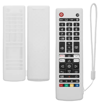 Produktbild von kwmobile Cover für LG Smart TV AKB Hülle - Passgenaues Remote Cover, Fernbedienung Hülle aus Silikon, TV Zubehör in Weiß