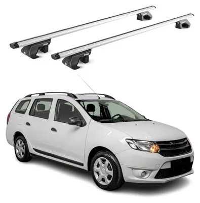 Produktbild von Dachträger Grundtäger für Dacia Logan MCV Kombi 2007-2020 90kg Alu Silber 2x ABE, KI-generiertes Bild