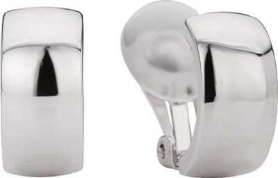 Productafbeelding van Reisclip voor oorbellen - Dames - Zilverkleurig - Halfcreool - Gecoat met platina - 16 x 8 mm -
