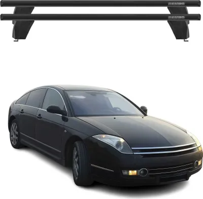 Produktbild von Menabo Dachträger Grundtäger für Citroen C6 2005-2012 75kg Alu Schwarz 2 tlg