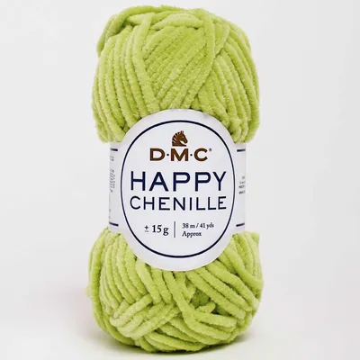 Obrázek produktu pro DMC Happy Chenille, Kreativní tvoření, Silná, Zelená, Polyester, 38 m, 100% Polyester