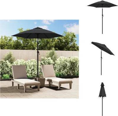 Zdjęcie produktu dla vidaXL Parasol aluminiowy antracyt 200 x 224 cm - Parasole i parasole przeciwsłoneczne