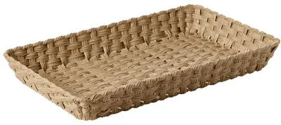 Image de APS 40361 GN 1/2 Panier TWIRL - Polypropylène brun, 32,5 x 26,5 cm, hauteur 6,5 cm, système GN, avec fil en acier inoxydable