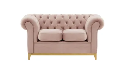 Produktbild von Zweisitzer-Sofa Chesterfield Wood - helllila - Velluto 14