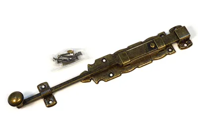 Produktbild von Möbelriegel Türriegel Schubriegel Torschieber Bolzenriegel Alt Gold, 250mm