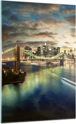 Produktbild von Bilder auf glas - Einteilig - Amerika Architektur New York - 70x100cm - Glasbilder - Wandbilder - Bilder - Wanddekoration aus Glas - Glas Bilder - Wandbild auf Glas - GPA70x100-0226