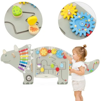 Produktbild von Viga Triceratops-Dinosaurier-Aktivitätswandpaneel, 18 m+