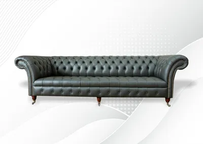 Produktbild von xxl big Chesterfield 4 Sitzer Leder Modern Design Couchen Dunkelgrau Sofa Möbel
