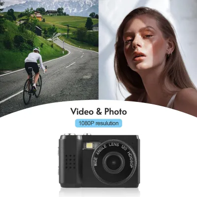 Obrázok produktu pre Mini digitálna videokamera 1080P Vstavaná dobíjateľná batéria s bleskom na LCD displeji pre fotografie