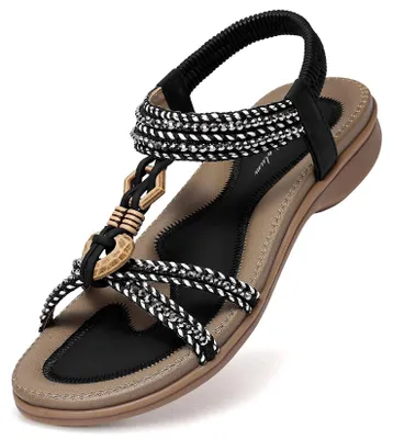 Productafbeelding van Littleplum sandalen voor dames, platte sandalen, boheemse zomer sandalen, comfortabele sandalen