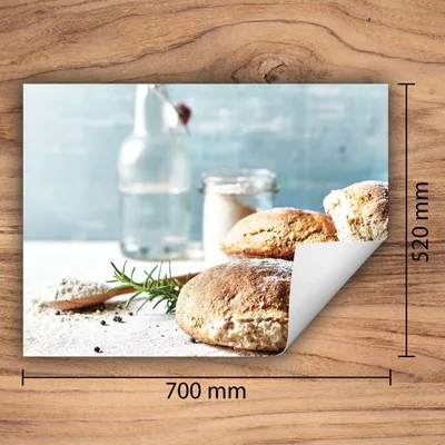 Produktbild von DarHaus Herdabdeckplatte 70x52 cm Anti Rutsch Matte Aufrollbar, Brot