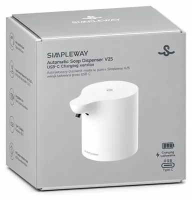 Productafbeelding van Simpleway V25 automatische schuimzeepdispenser met USB-C-oplaadfunctie