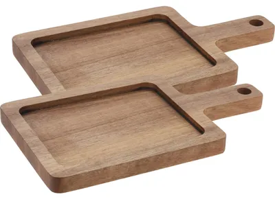 Immagine prodotto di Piatti da portata in legno di acacia, 2 pezzi