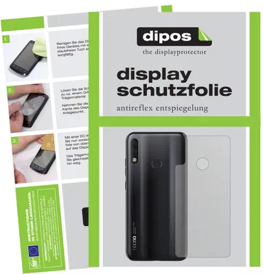 Produktbild von 6x Schutzfolie für Tecno Camon 11 Pro Rückseite matt Displayschutzfolie Folie