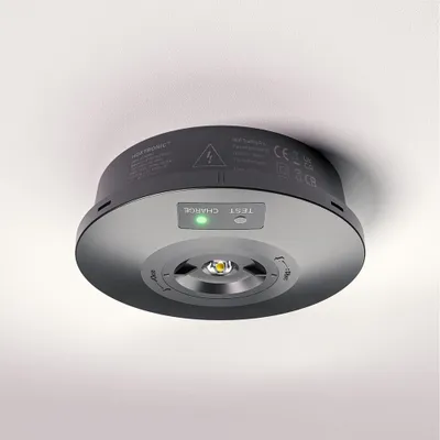 Produktbild von hoftronic LED Aufbaustrahler Notbeleuchtung 3W 280lm IP65 Schwarz 6500K