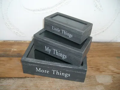 Produktbild von Holzboxenset Holzkisten more my little Things Schatztruhe Schmuckbox