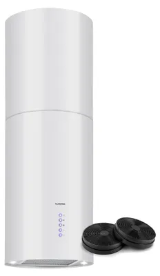 Obrázek produktu pro Klarstein digestoř, volně zavěšená ostrůvková digestoř, digestoř s odsáváním/cirkulací vzduchu pro stropní montáž, digestoř se 3 úrovněmi, časovačem, průtokem vzduchu 519 m³/ha filtrem s aktivním uhlím, ostrůvková digestoř na strop