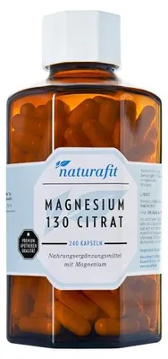 Produktbild von naturafit Magnesium 130 Citrat Kapseln, 240 St. Kapseln