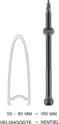 Produktbild von Schwalb Tubeless-Ventil, 100mm