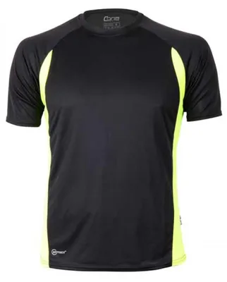 Produktbild von CONA SPORTS CS02 | Racer Tech Sport T-Shirt +- - Farbe: Black/Neon Yellow - Größe: XL