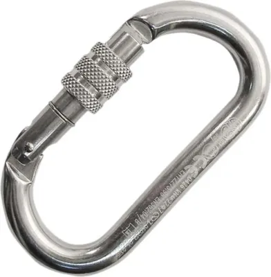 Produktbild von Kong Italy Oval Alu Classic Schraubkarabiner Silber Silber One Size