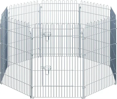 Zdjęcie produktu dla Zagroda Zewnętrzna Dla Szczeniąt, 8-Częściowy Wybieg I Kojec Dla Szczeniąt, 63X91 Cm, Bezpieczna I Stabilna