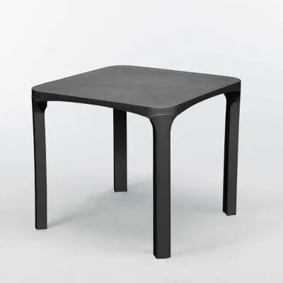 Immagine prodotto di Tavolo da bar in poly rattan per esterni 80x80 Grand Soleil Olè - Nero