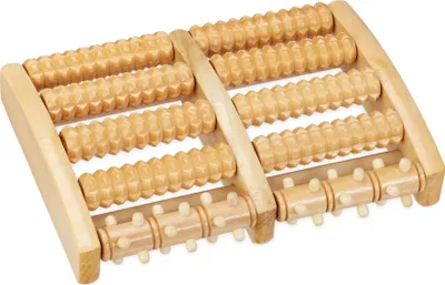 Produktbild von Fußroller,Fuß Roller,Fuß Massage Roller,Fussmassagegerät,Fussmassageroller aus Holz,Zweifuß Holz Massage-Roller,Massagerolle für Entspannung im Alltag -