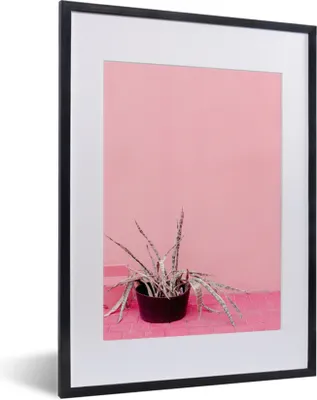 Produktbild von MuchoWow® Gerahmtes Poster Sommer - Rosa - Pflanzen 30x40 cm - Poster mit Schwarzem Bilderrahmen Wandposter Rahmen Foto Bilder - Wandposter Schlafzimmer