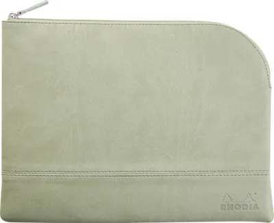 Produktbild von Rhodia Rhodiarama Etui aus Kunstleder Reißverschluss, 21x28 cm Seladon 116733C