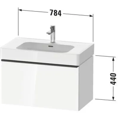 Produktbild von Duravit DE4277010550000 DN WTU WH 784x452x440 Az 1 Ei mr Mt