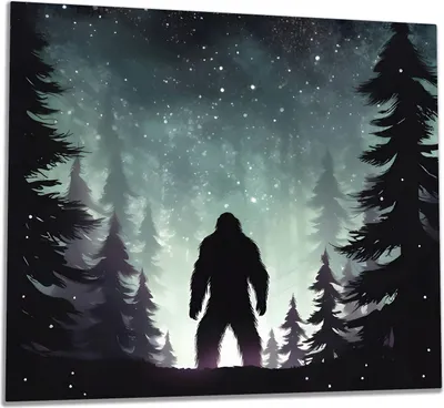 Produktbild von Wallario Herdabdeckplatte aus Glas, Größe 60 x 52 cm 1-teilig, Motiv Begegnung im Sternenwald