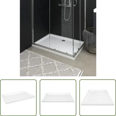Immagine prodotto di The Living Store Piatto doccia antiscivolo bianco 70x100x4 cm ABS