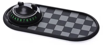 Image de Tapis antidérapant pour tableau de bord, tapis antidérapant multifonctionnel pour voiture, tapis antidérapant pour téléphone portable, support universel pour téléphone portable avec emplacement pour téléphone et clés (noir)
