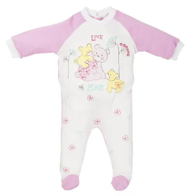 Produktbild von Ellepi Weiß/Rosa Jersey-Strampler 6 Monate
