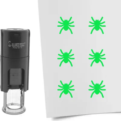 Immagine prodotto di CombiCraft Timbro ragno 10 mm inchiostro verde rotondo - per 1 pezzo