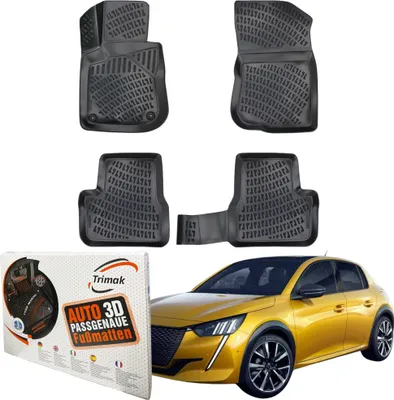 Produktbild von Trimak Autofußmatten kompatibel mit Peugeot 208 2. Gen. ab 2019 Auto Allwetter Gummimatten