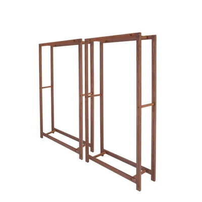 Produktbild von Esschert Design - Holzaufbewahrungsset Rost L - 2 Stück