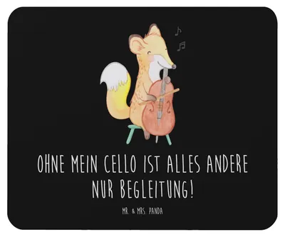 Produktbild von Mr. & Mrs. Panda Mauspad Cello Magie - Schwarz - Geschenk, mousematte, Streichinstrument, Moderne Musik, pc mausunterlage, Musiker, Mousepad, Lernen, Orchester, Mouse Pad