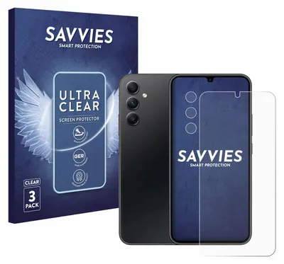 Produktbild von 6x Für Samsung Galaxy A34 5G Enterprise Edition (Display+Kamera) Schutzfolie Savvies Displayschutz Display Schutz Folie Klar Transparent
