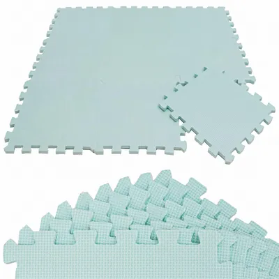 Produktbild von 9 Teile Spielmatte Baby Puzzlematte - 30x30 Krabbelmatte Bodenmatte Kinderzimmer