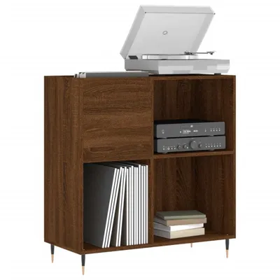 Produktbild von "Winterschlussverkauf " Plattenschrank - CLORIS - CD-Ständer - Medienregal - Braun Eichen-Optik 84,5x38x89 cm Holzwerkstoff - DEMöbel8700123