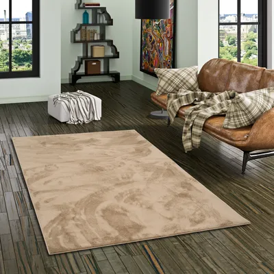 Produktbild von Luxus Super Soft Hochflor Langflor Teppich Deluxe Taupe, Größe:300x300 cm