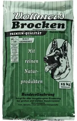 Produktbild von Vollmer's Brocken, Adult, jede Rasse, Mais, Gemüse, 15 kg