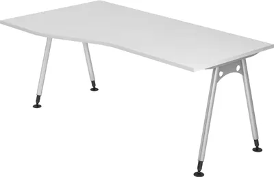 Produktbild von bümö Schreibtisch Serie-A - Nachbildung: Weiß, Größe:  180 x 100 cm
