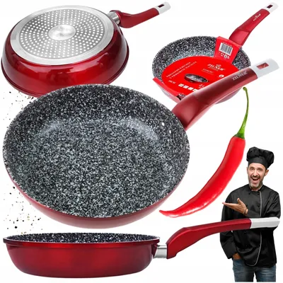 Produktbild von Zilner Bratpfanne Marmor Rot Induktion 28cm