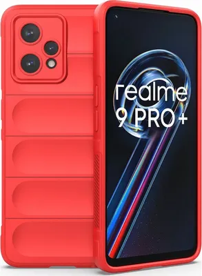 Produktbild von Mobigear Bumpy  Realme 9 Pro Plus Hülle Flexibles TPU Backcover - Rot